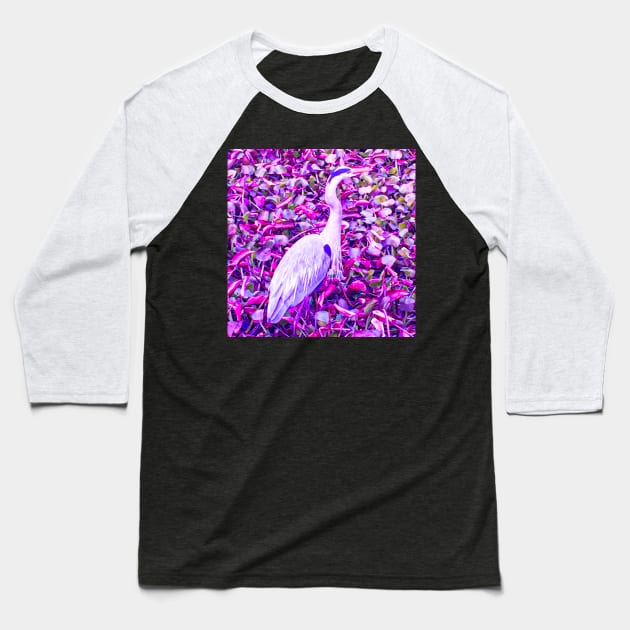 Tropical Exotic Bird Florida Wildlife Psychedelic Nature Baseball T-Shirt by srojas26